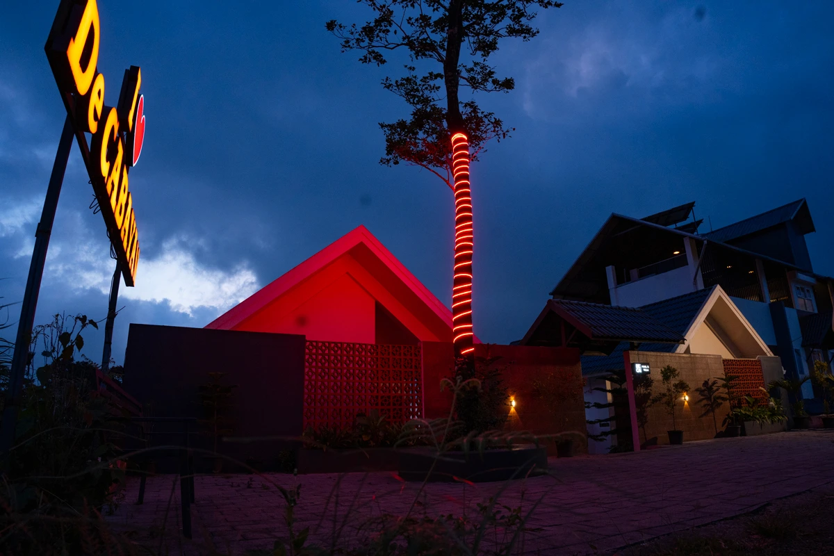 Decabayan Resort Illuminated at Night